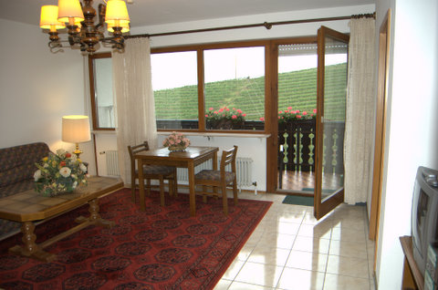 Wohnzimmer mit Blick auf die Rebberge